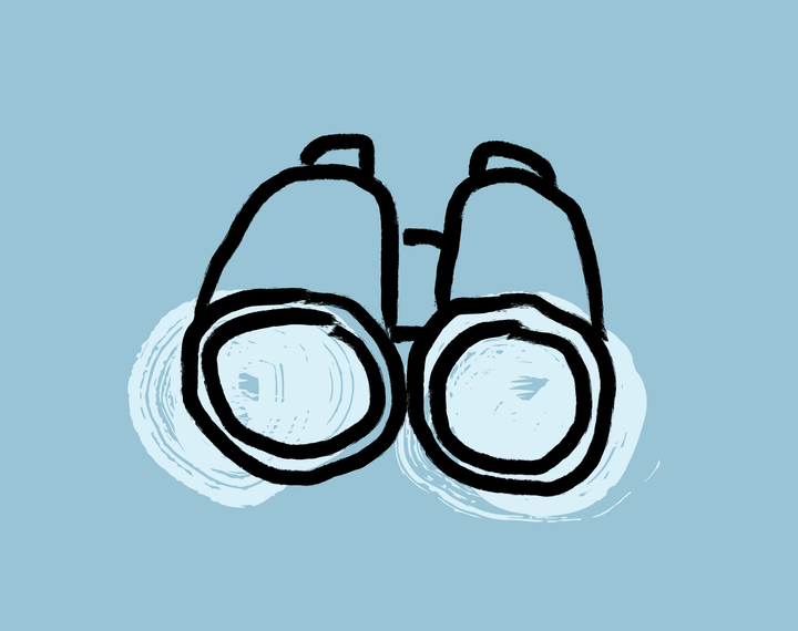 Illustrasjon av en kikkert